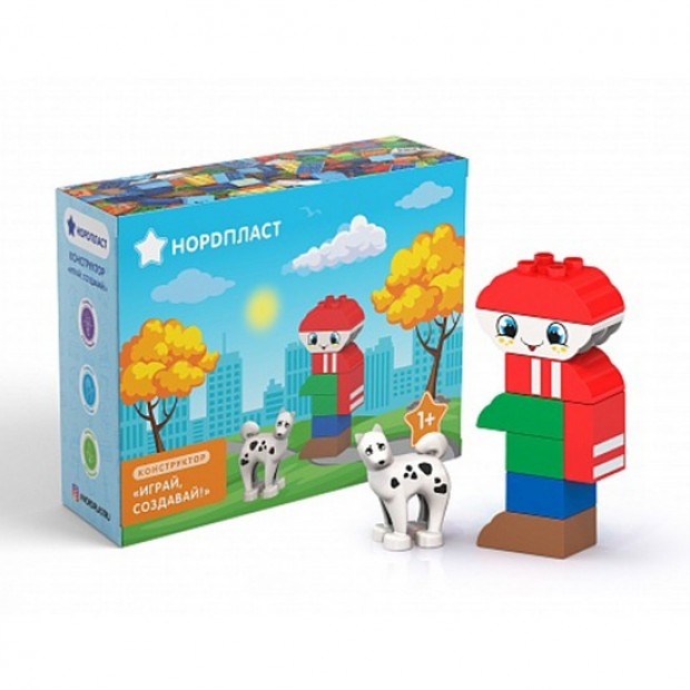 Конструктор 480607 Играй, Создавай Человек с собакой - 9 дет. Норд /12/ Конструктор 480607 Играй, Создавай Человек с собакой - 9 дет. Норд /12/