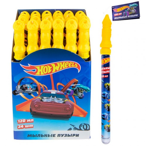 Мыльные пузыри Т17297 Hot Wheels Колба 120 мл 1toy Мыльные пузыри Т17297 Hot Wheels Колба 120 мл 1toy