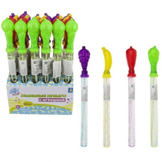 Мыльные пузыри Т17226 Мы-шарики! Колба с игрушкой фрукты 110 мл 1toy Мыльные пузыри Т17226 Мы-шарики! Колба с игрушкой фрукты 110 мл 1toy