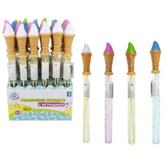 Мыльные пузыри Т17229 Мы-шарики! Колба с игрушкой мороженка 110 мл 1toy Мыльные пузыри Т17229 Мы-шарики! Колба с игрушкой мороженка 110 мл 1toy