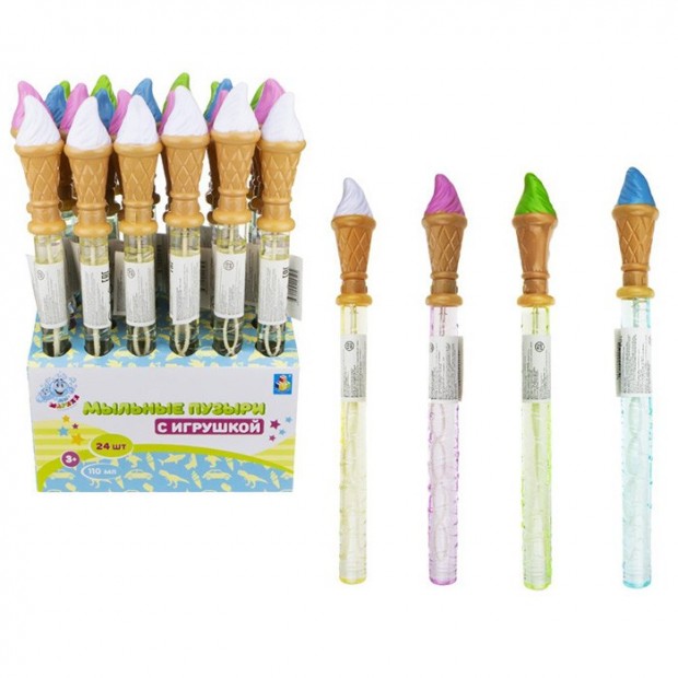 Мыльные пузыри Т17229 Мы-шарики! Колба с игрушкой мороженка 110 мл 1toy Мыльные пузыри Т17229 Мы-шарики! Колба с игрушкой мороженка 110 мл 1toy