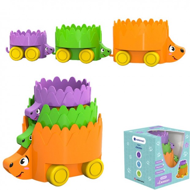 Каталка Пирамидка-паровозик Ёжики 480558 Норд