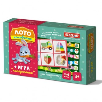 Лото Половинки+ игра "Наперегонки 00919 Лото Половинки+ игра "Наперегонки 00919