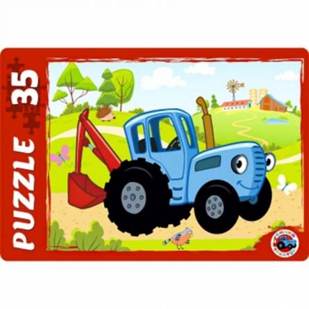 Пазл 35 Макси Синий трактор №5 ПУ35-1777