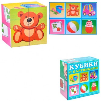 Кубики в картинках 4шт Игрушки 00834 Кубики в картинках 4шт Игрушки 00834