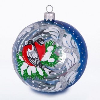 Шар 95мм Зимняя ветка С1569 Шар 95мм Зимняя ветка С1569