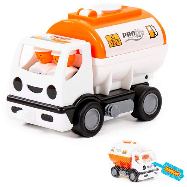 Автомобиль с цистерной Мой первый грузовик PROliv оранжевый в сеточке Автомобиль с цистерной Мой первый грузовик PROliv оранжевый в сеточке