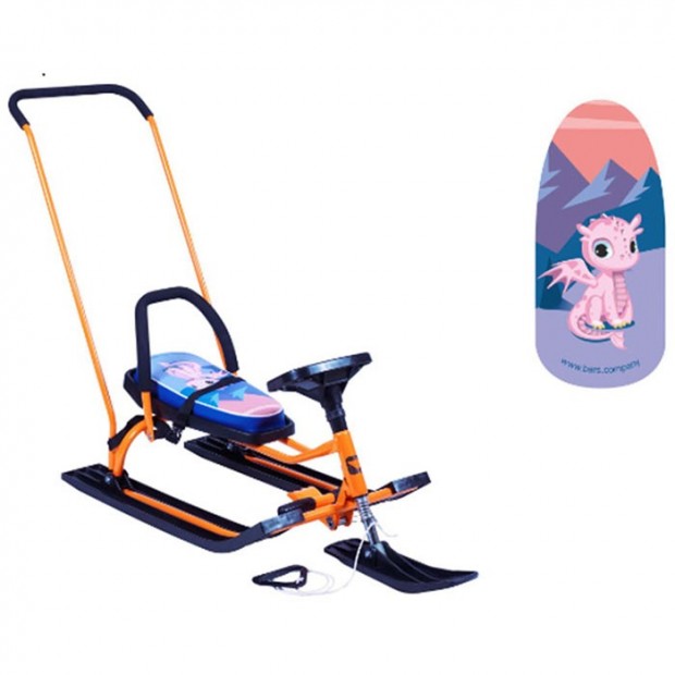 Снегокат 140 SNOWKAT Go Go Маргоша с П-образным толкателем Снегокат 140 SNOWKAT Go Go Маргоша с П-образным толкателем