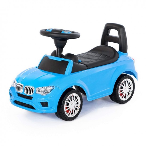 Каталка автомобиль SuperCar №5 со звуковым сигналом, голубая