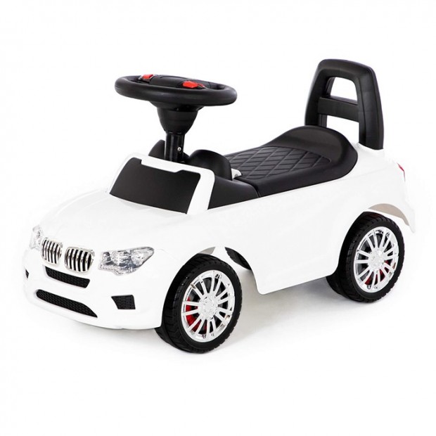 Каталка автомобиль SuperCar №5 со звуковым сигналом белая 84538 П-Е /1/ Каталка автомобиль SuperCar №5 со звуковым сигналом белая 84538 П-Е /1/