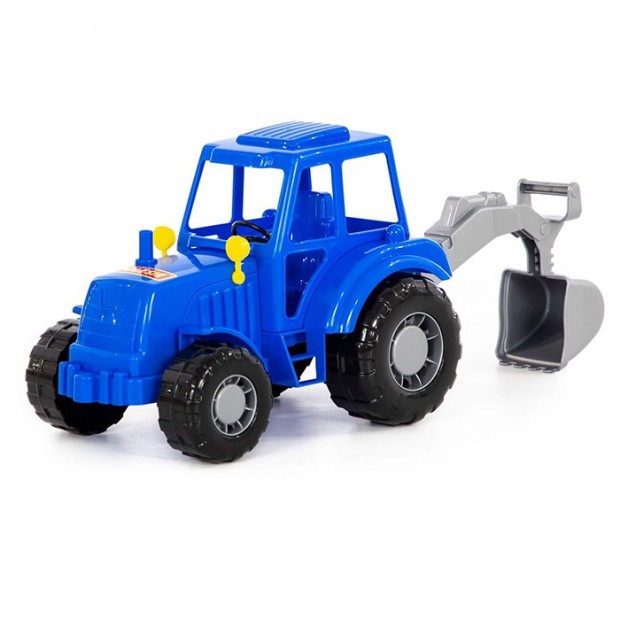 Трактор Алтай с лопатой синий в сеточке 84866 Трактор Алтай с лопатой синий в сеточке 84866