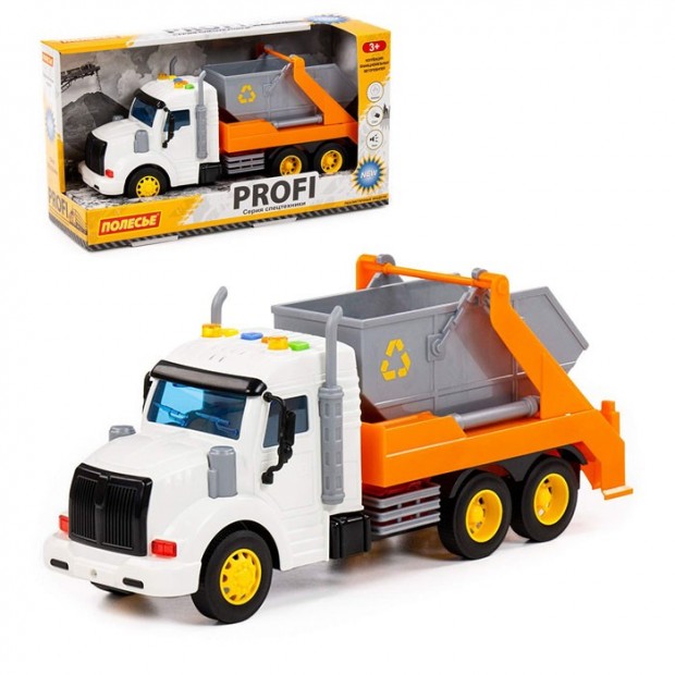 Автомобиль Профи контейнеровоз инерционный со светом и звуком оранжевый в коробке 86266 П-Е /8/ Автомобиль Профи контейнеровоз инерционный со светом и звуком оранжевый в коробке 86266 П-Е /8/