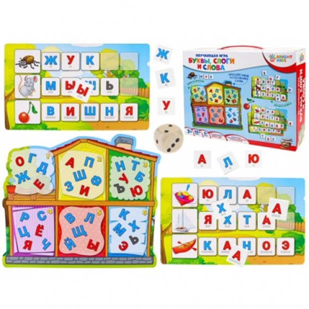 Игра Обучающая Буквы,слоги и слова ИН-7631 BRIGHT KIDS Игра Обучающая Буквы,слоги и слова ИН-7631 BRIGHT KIDS