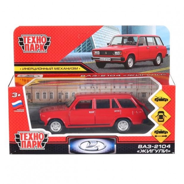 Модель ВАЗ-2104 Жигули красный Технопарк в коробке Модель ВАЗ-2104 Жигули красный Технопарк в коробке