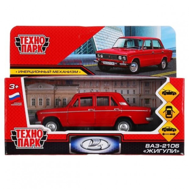 Модель ВАЗ-2106 Жигули красный Технопарк в коробке Модель ВАЗ-2106 Жигули красный Технопарк в коробке