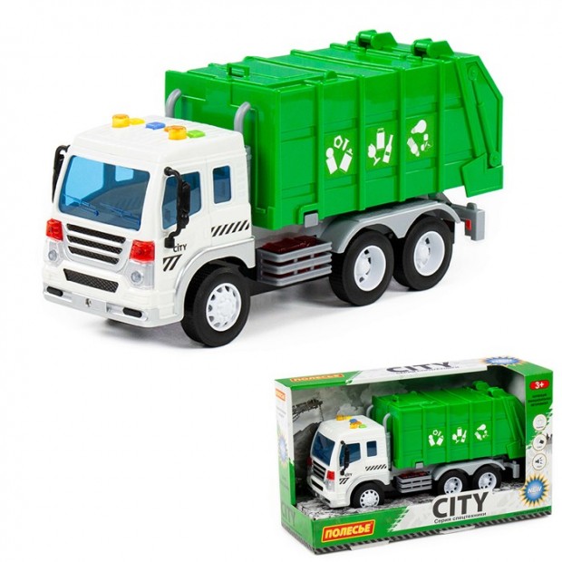 Автомобиль коммунальный Сити инерц. свет, звук зеленый в коробке 86389 П-Е /8/ Автомобиль коммунальный Сити инерц. свет, звук зеленый в коробке 86389 П-Е /8/