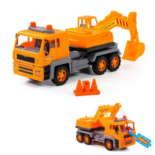 Автомобиль-экскаватор Алмаз в сетке. 86709 Автомобиль-экскаватор Алмаз в сетке. 86709