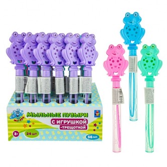 Мыльные пузыри Т19881 Мы-шарики! с лягушкой-трещоткой, 56 мл д/б 1toy Мыльные пузыри Т19881 Мы-шарики! с лягушкой-трещоткой, 56 мл д/б 1toy