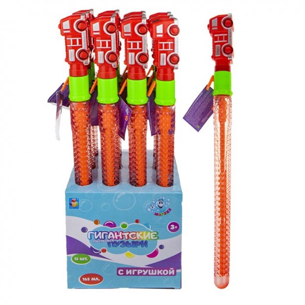 Мыльные пузыри Т19961 Мы-шарики! Гигантские с раскладным элементом Пожарка 165 см 1toy