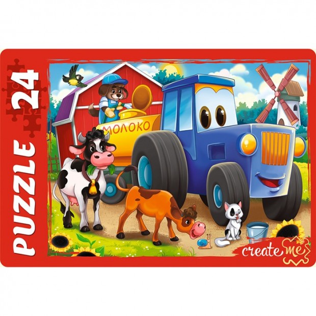 Пазл 24 Макси Веселый трактор ПУ24-5882
