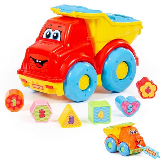 Логическая игрушка Автомобиль-самосвал (в сеточке) 87997