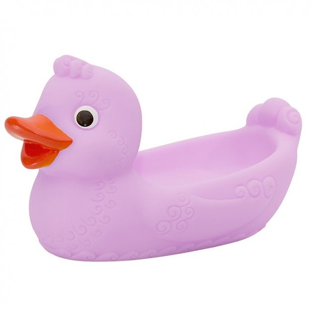 Резиновая Уточка-мыльница.Нежно-сиреневая С-1594 Огонек /8/ Резиновая Уточка-мыльница.Нежно-сиреневая С-1594 Огонек /8/