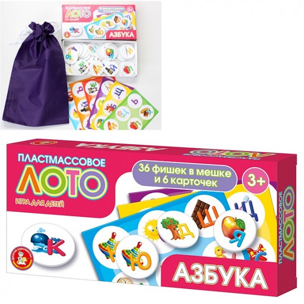 Лото пластмассовое Азбука 04504 Лото пластмассовое Азбука 04504