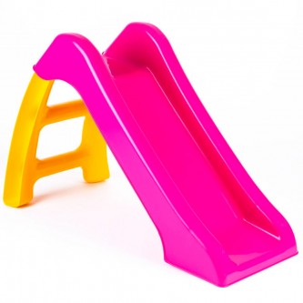 Горка пластик 70см малиново-желтая Горка пластик 70см малиново-желтая
