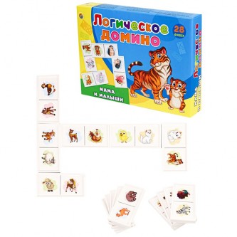 Домино логическое Мама и малыши ИН-7476 Домино логическое Мама и малыши ИН-7476