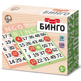 Игра настольная "Бинго" (картонные фишки) 04209 Игра настольная "Бинго" (картонные фишки) 04209