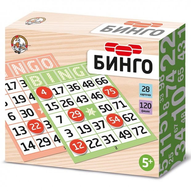 Игра настольная "Бинго" (картонные фишки) 04209 Игра настольная "Бинго" (картонные фишки) 04209