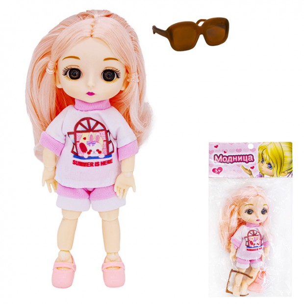 Кукла малышка Модница в пакете, YS0413209 Кукла малышка Модница в пакете, YS0413209