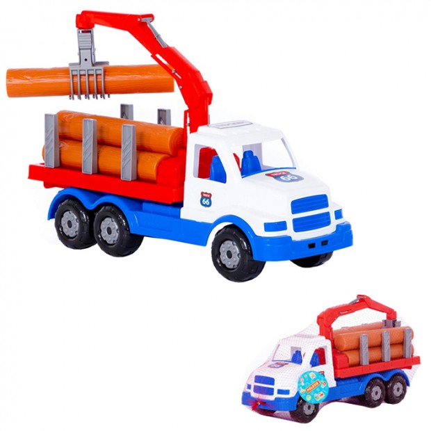 Автомобиль Сталкер лесовоз бело-синий 90362 Автомобиль Сталкер лесовоз бело-синий 90362