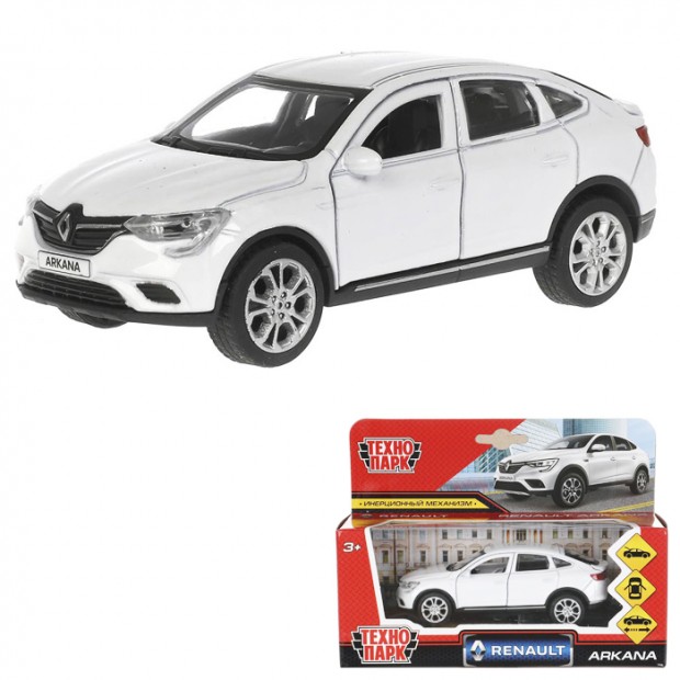 Модель RENAULT ARKANA белая Технопарк в коробке Модель RENAULT ARKANA белая Технопарк в коробке