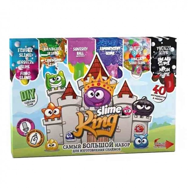 Набор для опытов и экспериментов.Юный химик.Слайм Кинг. Самый большой набор для изготовления слаймов 905 Набор для опытов и экспериментов.Юный химик.Слайм Кинг. Самый большой набор для изготовления слаймов 905
