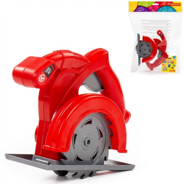 Пила Циркулярная игрушечная красная в пакете 90430