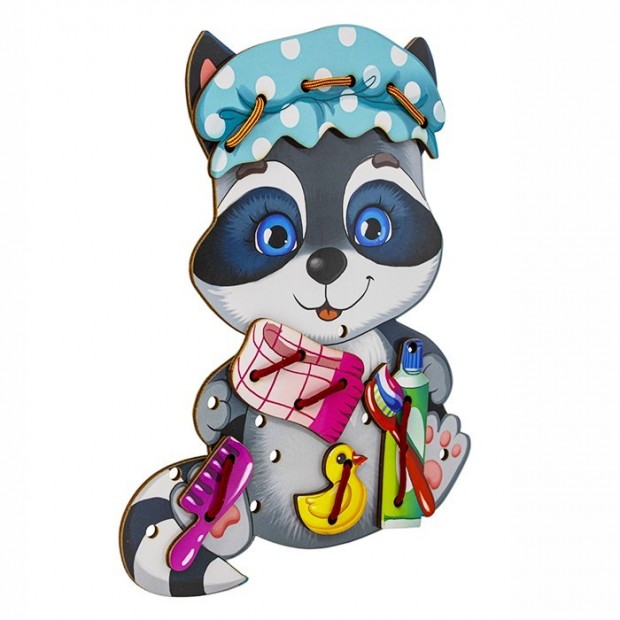 Деревянная шнуровка Енотик БП-00000318 Деревянная шнуровка Енотик БП-00000318