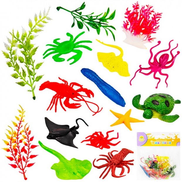 Набор животных Levatoys Морские в пакете FCJ0556349 Набор животных Levatoys Морские в пакете FCJ0556349