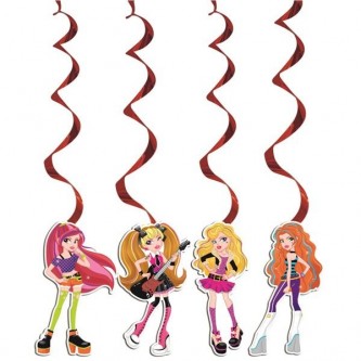 Подвеска бумажная Party Girls-спираль 16см 4шт 6039981 Подвеска бумажная Party Girls-спираль 16см 4шт 6039981