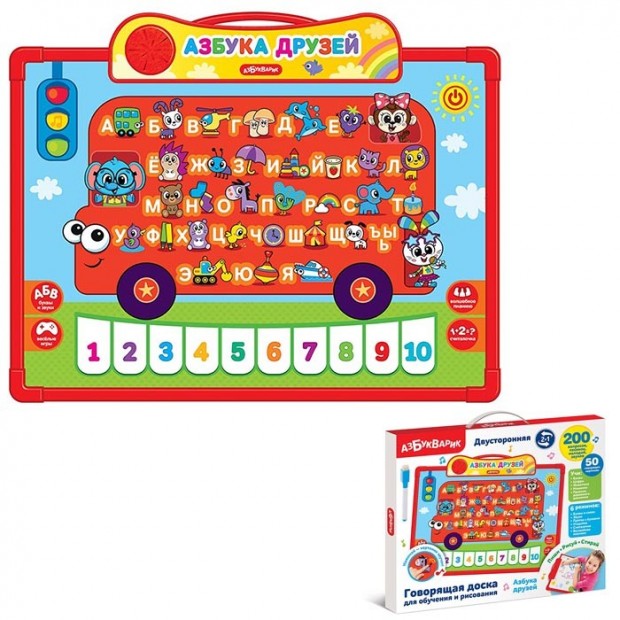 Говорящая доска для обучения и рисования 4680019286778 Азбука друзей Говорящая доска для обучения и рисования 4680019286778 Азбука друзей