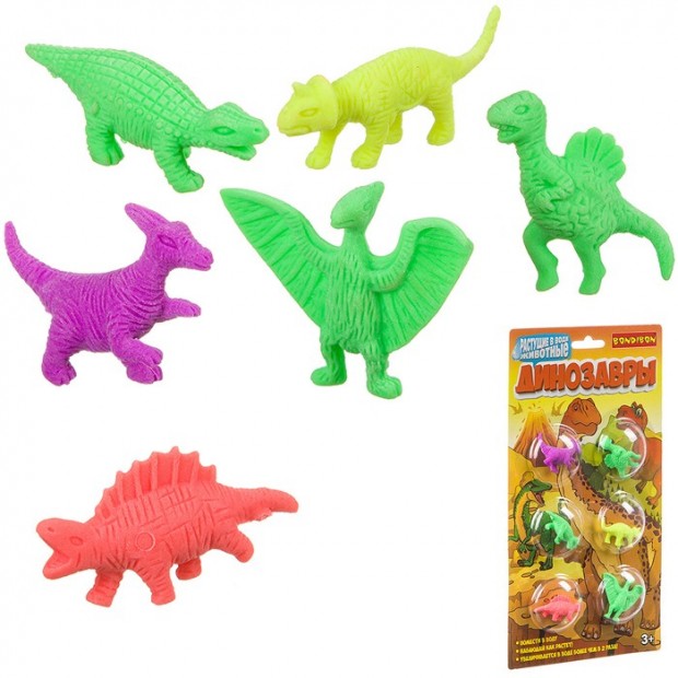 Животное Растущие в воде Динозавры набор 6 шт ВВ3520 Животное Растущие в воде Динозавры набор 6 шт ВВ3520