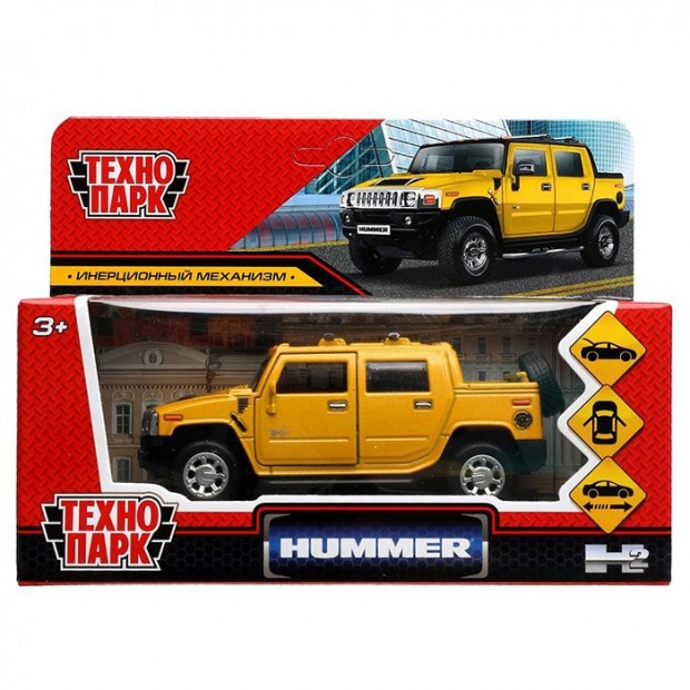 Модель HUMMER H2 PICKUP желтый Технопарк в коробке Модель HUMMER H2 PICKUP желтый Технопарк в коробке