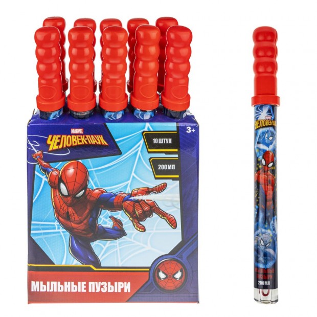 Мыльные пузыри Т19954 Человек паук колба 200 мл 1toy Мыльные пузыри Т19954 Человек паук колба 200 мл 1toy
