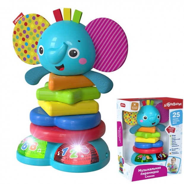 Пирамидка музыкальная Слоник 4630027292599 Пирамидка музыкальная Слоник 4630027292599