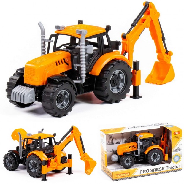 Экскаватор "Прогресс" инерционный оранжевый 91543 Экскаватор "Прогресс" инерционный оранжевый 91543