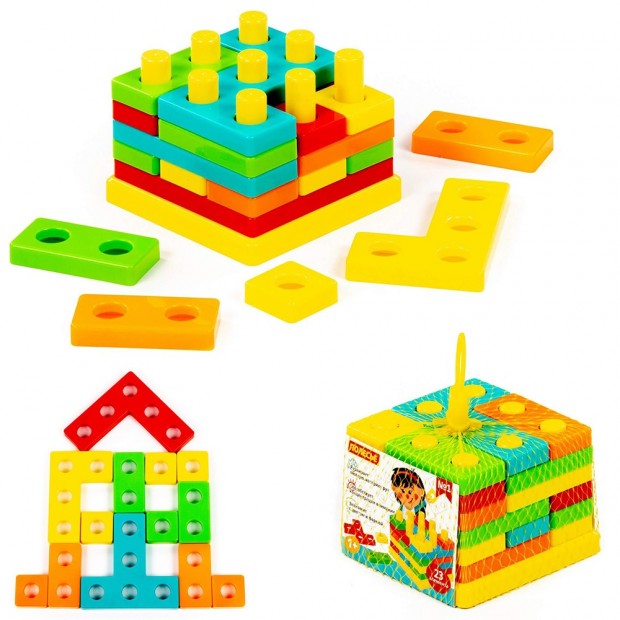 Игрушка развивающая 3D пазл №1 23 элемента (в сеточке) 93646 Игрушка развивающая 3D пазл №1 23 элемента (в сеточке) 93646