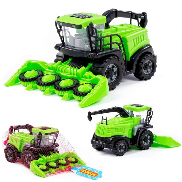 Комбайн "Полесье" №2 инерционный зелёный в сеточке 93981 Комбайн "Полесье" №2 инерционный зелёный в сеточке 93981