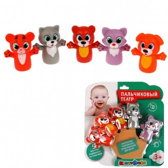 Резиновые, Пальчиковый театр Животные 5шт Резиновые, Пальчиковый театр Животные 5шт