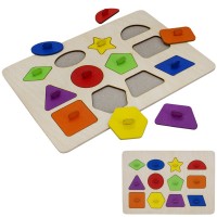 Деревянная Рамка вкладыш Геометрические фигуры ОА-00000021