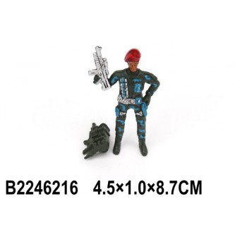 Фигурка солдат 2246216 с аксесс в пакете